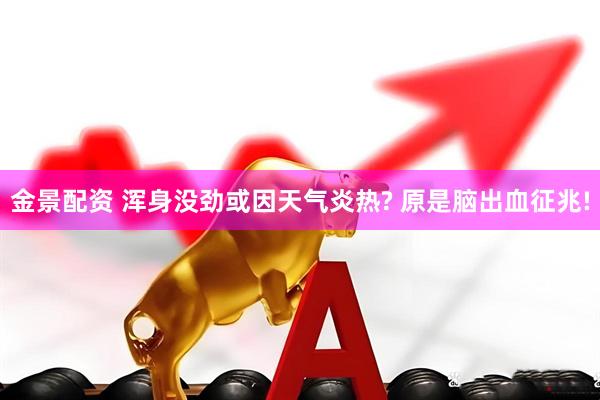 金景配资 浑身没劲或因天气炎热? 原是脑出血征兆!
