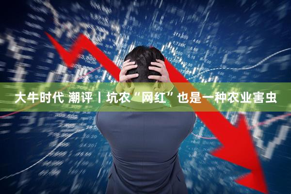 大牛时代 潮评丨坑农“网红”也是一种农业害虫