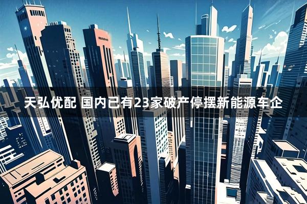 天弘优配 国内已有23家破产停摆新能源车企